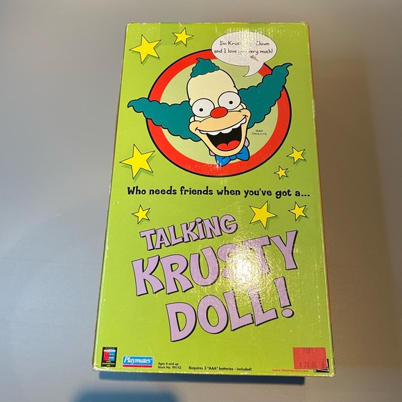 The Simpsons Krusty the Clown Talking Doll Treehouse of Horror Y2K Rare - Picture 16 of 16